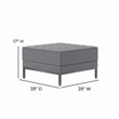 Flash Furniture HERCULES Imagination Series Gray Leathersoft Ottoman