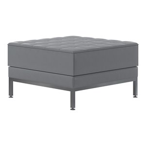 Flash Furniture HERCULES Imagination Series Gray Leathersoft Ottoman