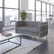 Flash Furniture Hercules Regal LeatherSoft Loveseat with Encasing Frame in Gray