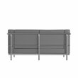 Flash Furniture Hercules Regal LeatherSoft Loveseat with Encasing Frame in Gray