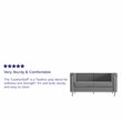Flash Furniture Hercules Regal LeatherSoft Loveseat with Encasing Frame in Gray