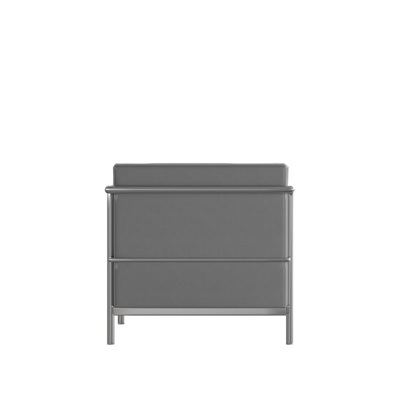 Flash Furniture Hercules Regal LeatherSoft Sofa with Encasing Frame in Gray