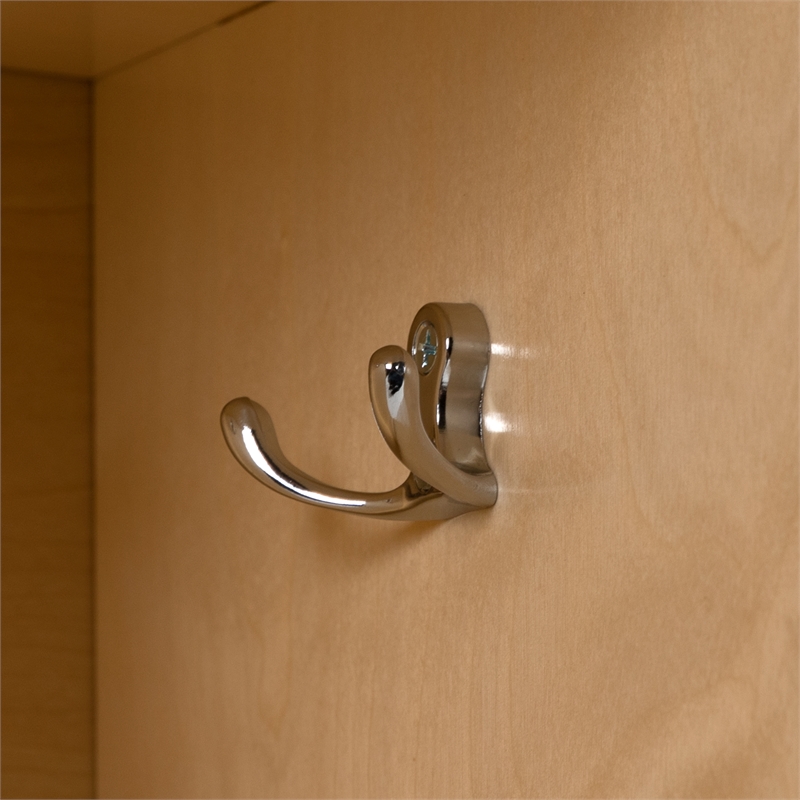 Flash Furniture 5 Section Wood School Coat Locker with Bench in Natural