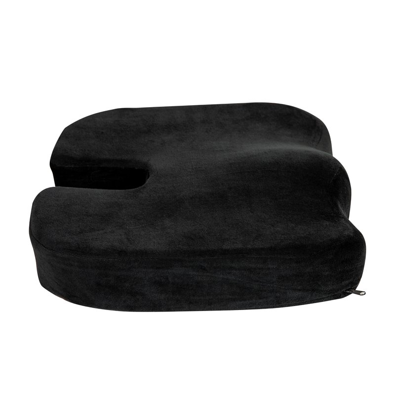 Flash Furniture Memory Foam Cotton and Fabric Office Chair Cushion in Black