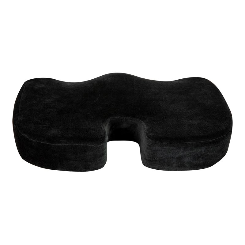 Flash Furniture Memory Foam Cotton and Fabric Office Chair Cushion in Black