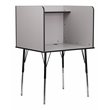 Flash Furniture Metal Stand-Alone Study Carrel w/ Height Adjustable Legs in Gray