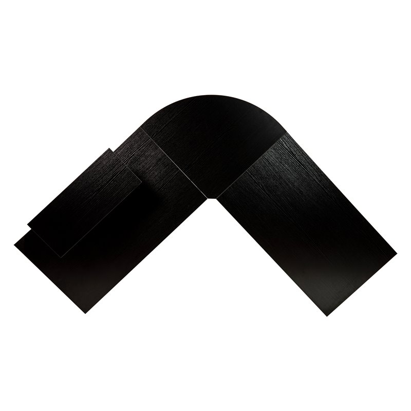 Flash Furniture L-Shaped Steel Metal Computer Gaming Desk in Black