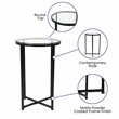 Flash Furniture Greenwich Metal & Glass Coffee Table & 2 End Tables Set in Black