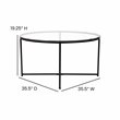 Flash Furniture Greenwich Metal & Glass Coffee Table & 2 End Tables Set in Black