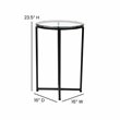 Flash Furniture Greenwich Metal & Glass Coffee Table & 2 End Tables Set in Black