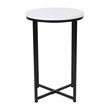 Flash Furniture Hampstead Metal Coffee Table & 2 End Tables Set in White/Black
