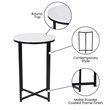 Flash Furniture Hampstead Metal Coffee Table & 2 End Tables Set in White/Black