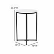Flash Furniture Hampstead Metal Coffee Table & 2 End Tables Set in White/Black