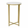 Flash Furniture Hampstead Metal Coffee Table and 2 End Tables in White/Gold