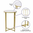 Flash Furniture Hampstead Metal Coffee Table and 2 End Tables in White/Gold