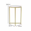 Flash Furniture Hampstead Metal Coffee Table and 2 End Tables in White/Gold