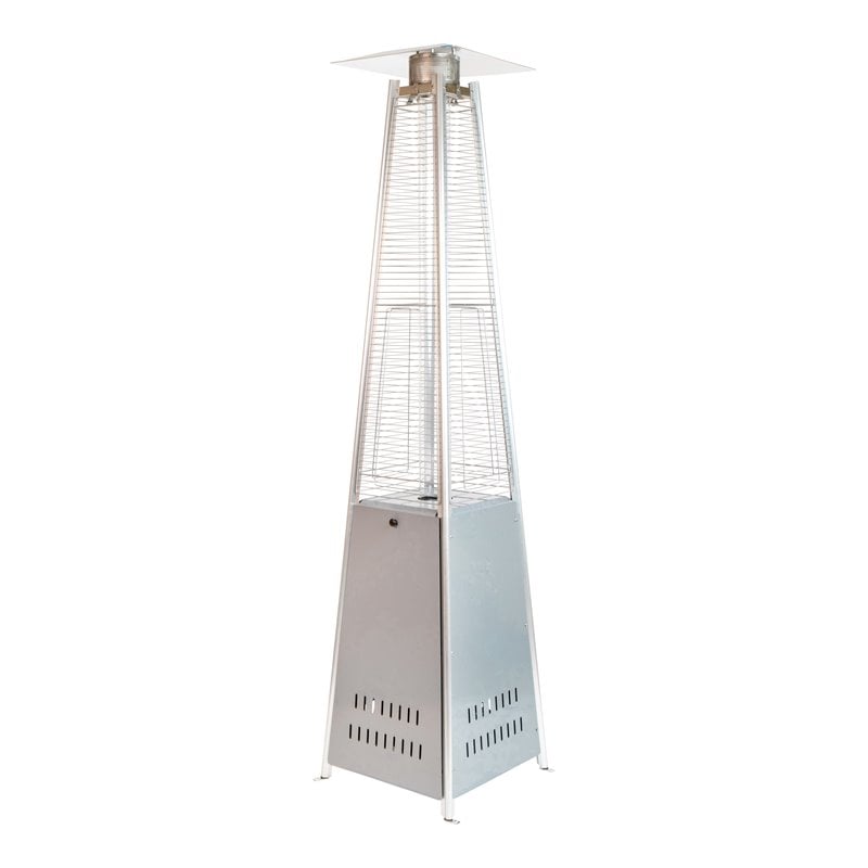 Flash Furniture 42000 BTU's Metal Round Outdoor Patio Heater in Silver