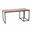 Flash Furniture Emerson 2 Piece Metal Nesting Coffee Tables in Walnut/Black