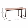 Flash Furniture Emerson 2 Piece Metal Nesting Coffee Tables in Walnut/Black