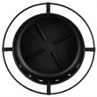 Flash Furniture Round Iron Metal Burning Star and Moon Firepit in Black