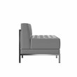 Flash Furniture 2 Piece Gray LeatherSoft Modular Lounge Set with Ganging Clips
