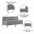 Flash Furniture 2 Piece Gray LeatherSoft Modular Lounge Set with Ganging Clips