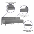 Flash Furniture 3 Piece Gray LeatherSoft Modular Lounge Set with Ganging Clips