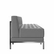 Flash Furniture 4 Piece Gray LeatherSoft Modular Lounge Set with Ganging Clips