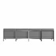 Flash Furniture 4 Piece Gray LeatherSoft Modular Lounge Set with Ganging Clips