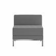 Flash Furniture Contemporary Gray LeatherSoft Middle Chair