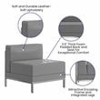 Flash Furniture Contemporary Gray LeatherSoft Middle Chair