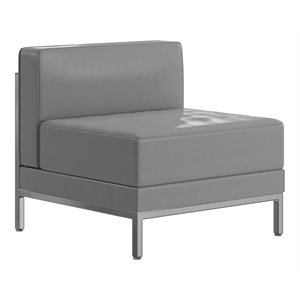 flash furniture hercules imagination leathersoft middle chair in gray