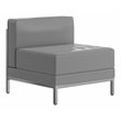 Flash Furniture Contemporary Gray LeatherSoft Middle Chair