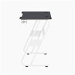 Flash Furniture Engineered Wood and Steel Gaming Ergonomic Desk in White