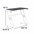 Flash Furniture Engineered Wood and Steel Gaming Ergonomic Desk in White