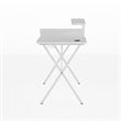 Flash Furniture Metal & Engineered Wood Gaming Desk with Monitor Stand in White