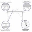 Flash Furniture Metal & Engineered Wood Gaming Desk with Monitor Stand in White