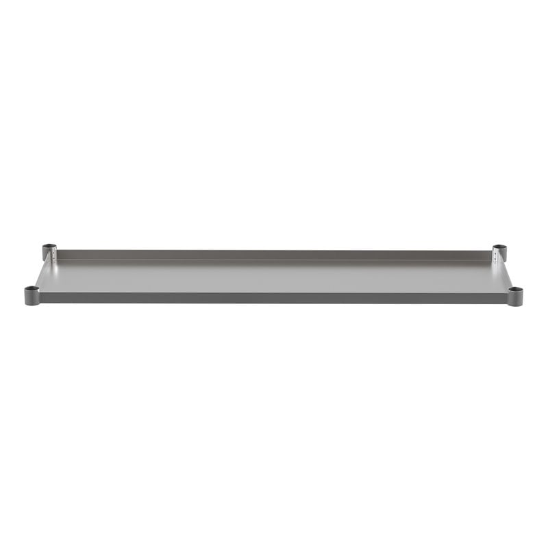 Flash Furniture Metal Galvanized Work Table Shelf for 24 x 60 Table in Gray