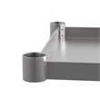 Flash Furniture Metal Galvanized Work Table Shelf for 24 x 60 Table in Gray