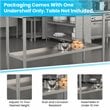 Flash Furniture Metal Galvanized Work Table Shelf for 24 x 60 Table in Gray