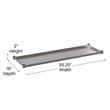 Flash Furniture Metal Galvanized Work Table Shelf for 24 x 60 Table in Gray