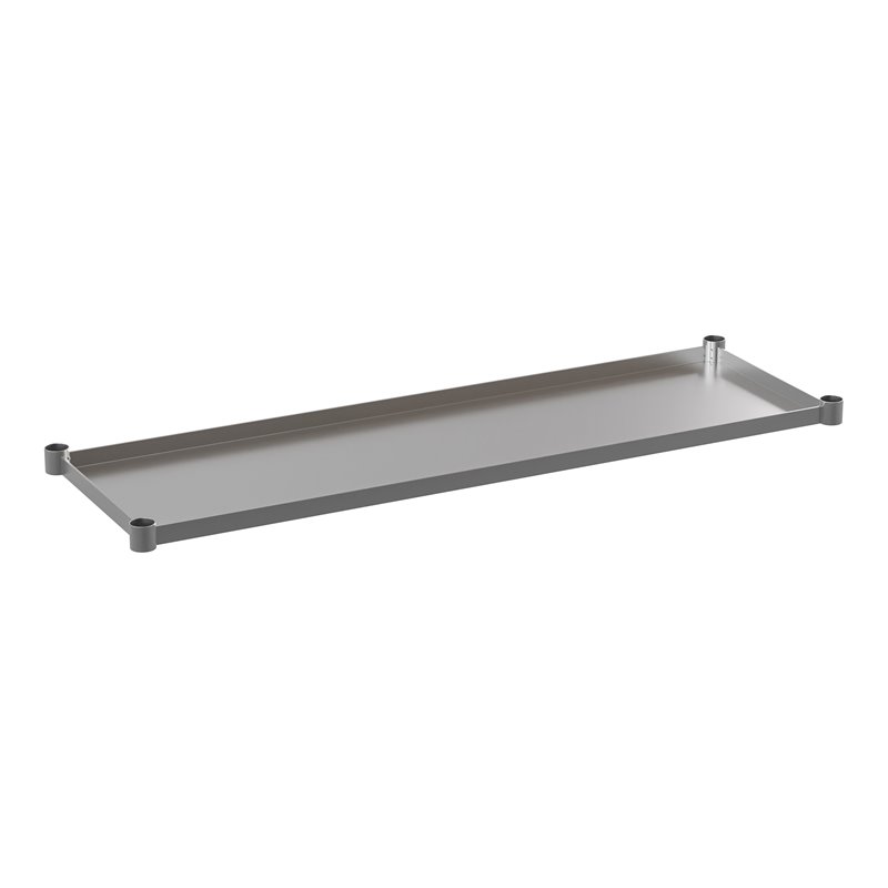 Flash Furniture Metal Galvanized Work Table Shelf for 24 x 60 Table in Gray
