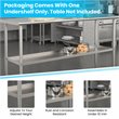 Flash Furniture Metal Galvanized Work Table Shelf for 30 x 72 Table in Gray