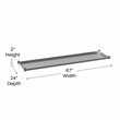 Flash Furniture Metal Galvanized Work Table Shelf for 30 x 72 Table in Gray