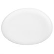 Flash Furniture LeatherSoft And Fiberglass Saddle Ottoman in White