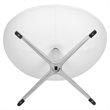 Flash Furniture LeatherSoft And Fiberglass Saddle Ottoman in White