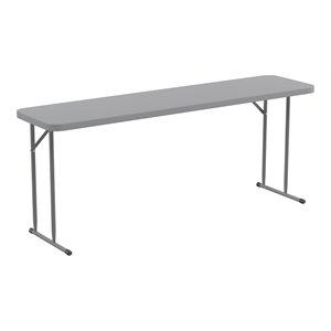 flash furniture rectangle plastic folding training/seminar table in gray