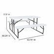 Flash Furniture Insta-Fold Metal Folding Picnic Table and Bench Set in White