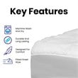 Flash Furniture Hypoallergenic Cotton & Polyester Full Mattress Pad in White