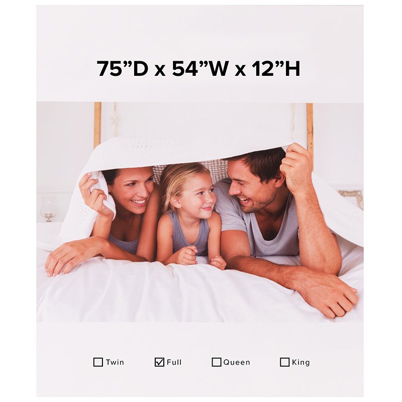 Flash Furniture Hypoallergenic Cotton & Polyester Full Mattress Pad in White